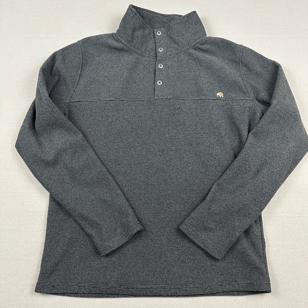 Mountain Khakis Sweater Men Medium Gray Snap Fleece Pullover Outdoor Hiking M
